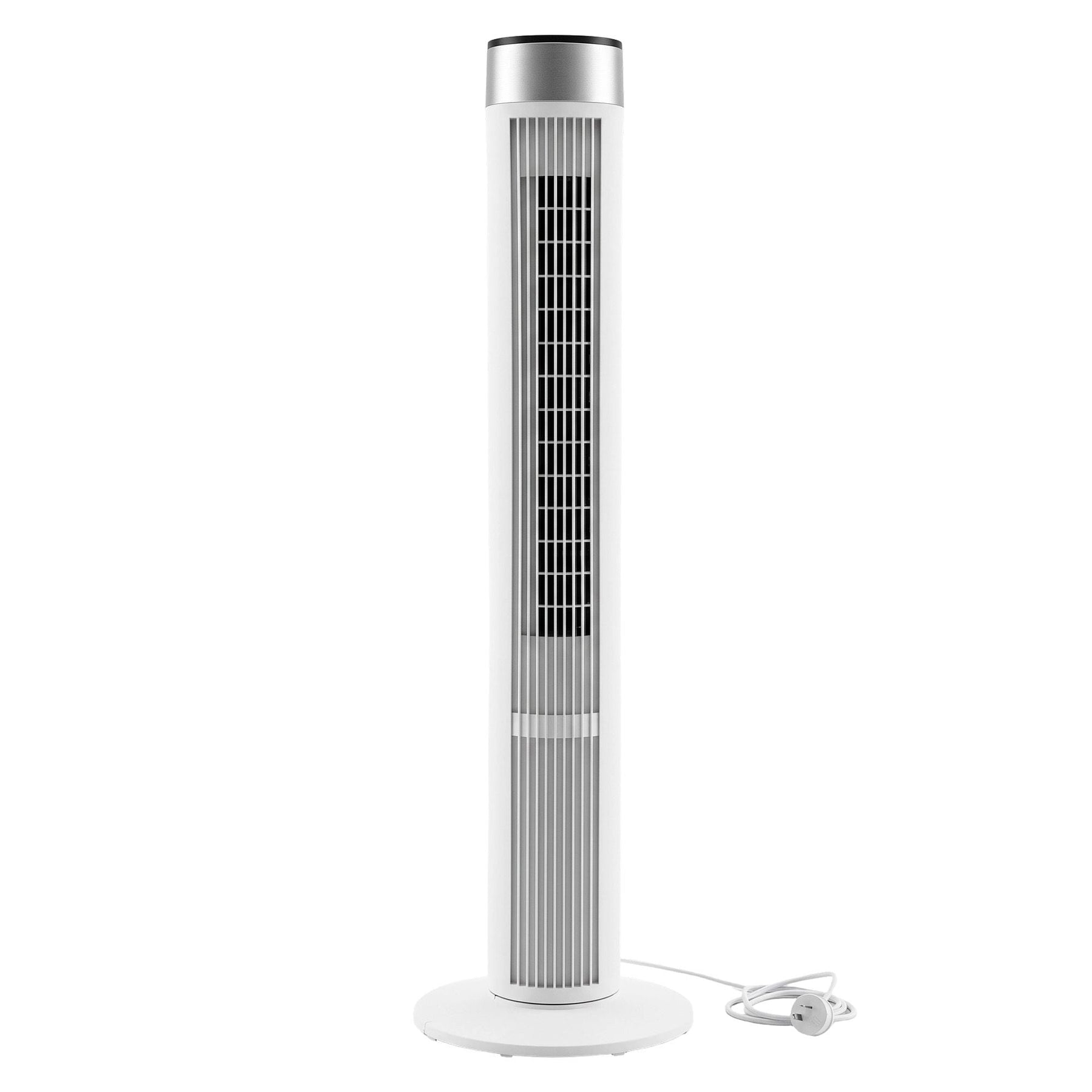 Devanti Tower Fan with Remote Control, 3 Speed 3 Mode 7.5h Timer, White - SportZone.co.nz