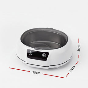Devanti Ultrasonic Cleaner 700mL 48kHz Jewellery Cleaning Machine with Stainless Steel Tank White - SportZone.co.nz