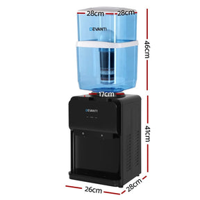 Devanti Water Cooler Dispenser Bench Top 22L Black - SportZone.co.nz