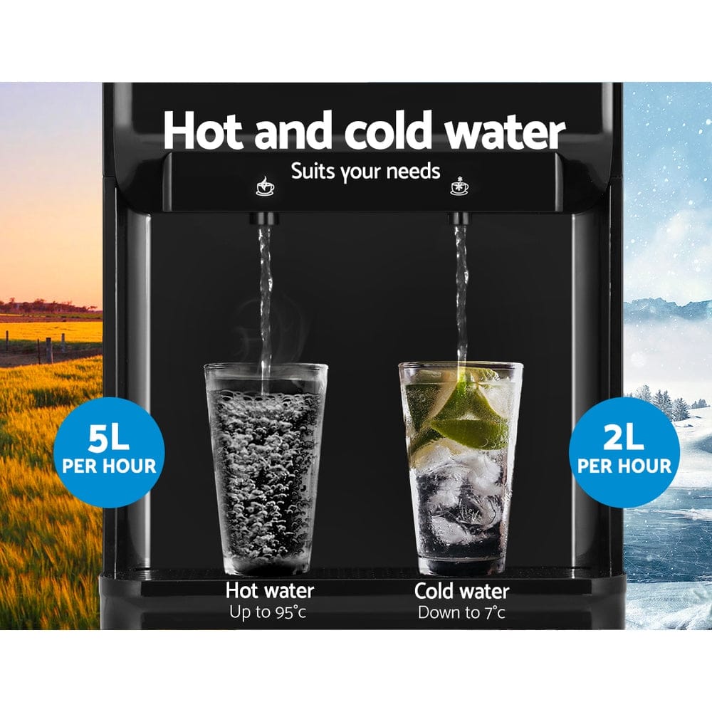 Devanti Water Cooler Dispenser Bench Top Black - SportZone.co.nz