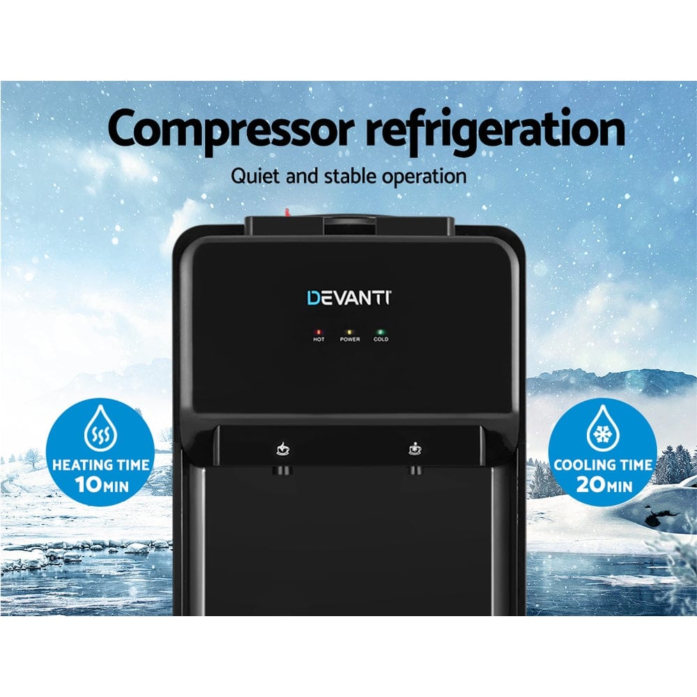 Devanti Water Cooler Dispenser Bench Top Black - SportZone.co.nz