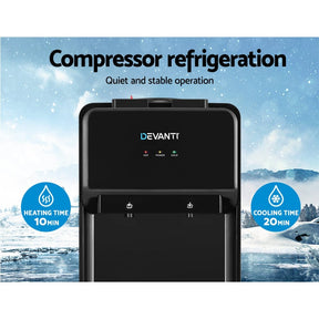 Devanti Water Cooler Dispenser Bench Top Black - SportZone.co.nz