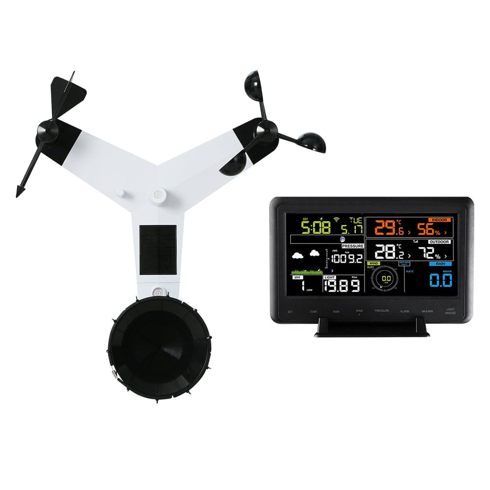 Devanti Weather Station Indoor Outdoor Wireless WiFi Professional Solar Sensor - SportZone.co.nz