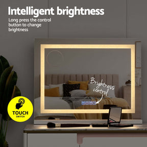 Embellir Bluetooth Makeup Mirror 58x46cm Hollywood Vanity with LED Light Crystal - SportZone.co.nz