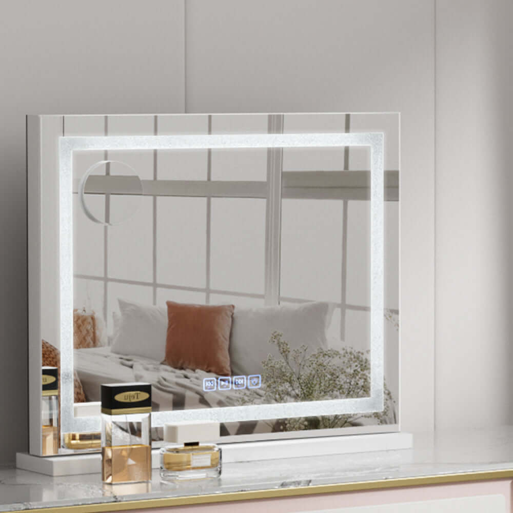 Embellir Bluetooth Makeup Mirror 58x46cm Hollywood Vanity with LED Light Crystal - SportZone.co.nz