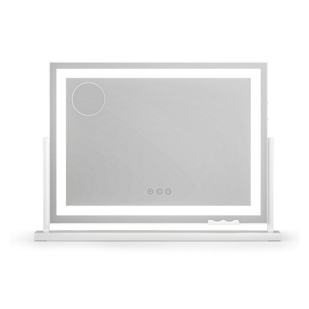 Embellir Makeup Mirror 58x46cm 360～ Rotatable Vanity Mirror with Lights Bright Light Strip Adjustable - SportZone.co.nz