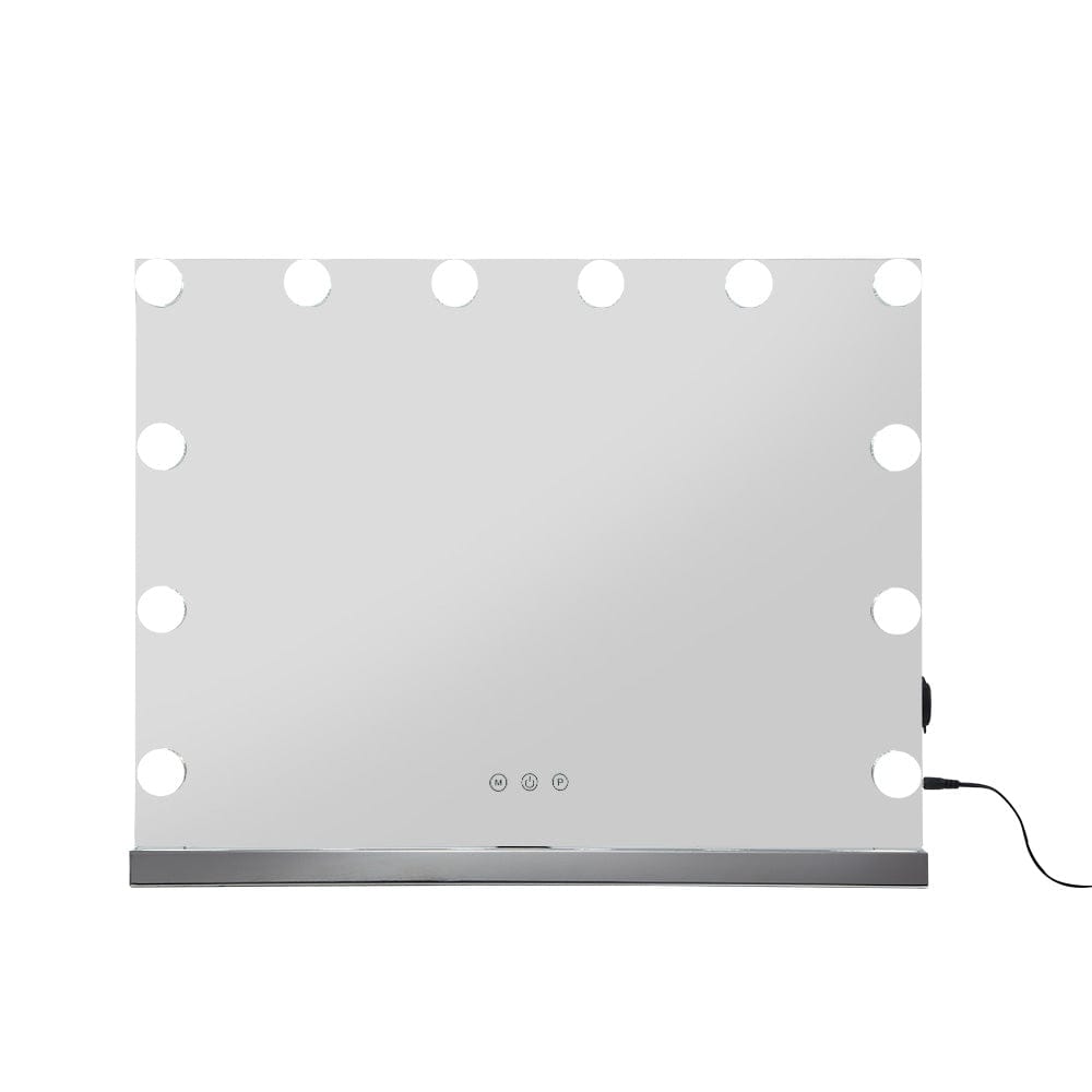 Embellir Makeup Mirror 58x46cm Hollywood Vanity with LED Light Tabletop Wall - SportZone.co.nz