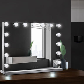 Embellir Makeup Mirror 58x46cm Hollywood Vanity with LED Light Tabletop Wall - SportZone.co.nz
