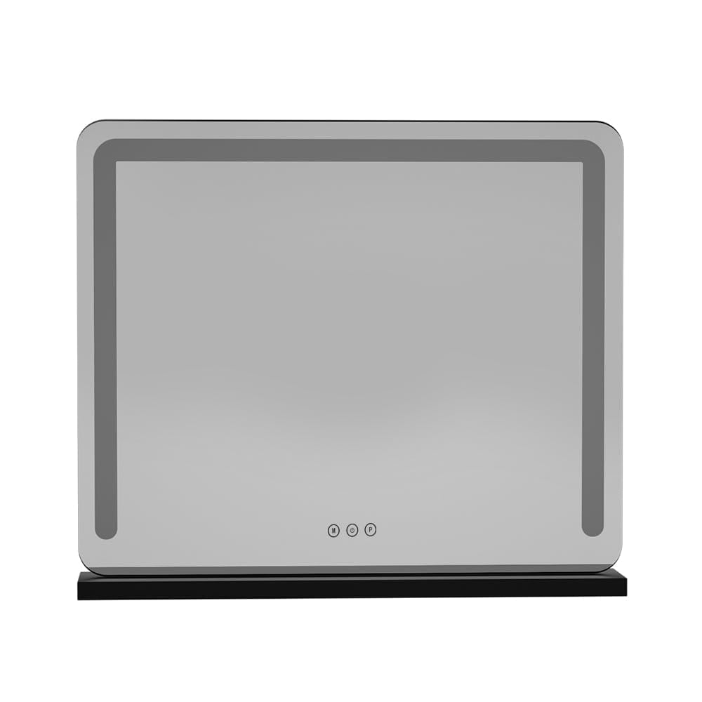 Embellir Makeup Mirror 60x50cm Hollywood Vanity with LED Light Tabletop Black - SportZone.co.nz