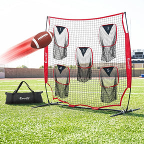 Everfit 1.8m Football Training Net 5 Target Portable Soccer Goal Nets Rebounder - SportZone.co.nz