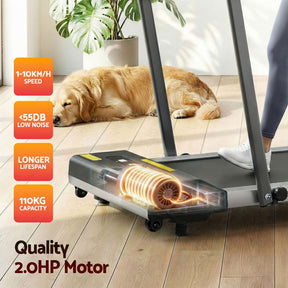 Everfit 2-in-1 Walking Pad Treadmill Under Desk Home Fitness Grey - SportZone.co.nz