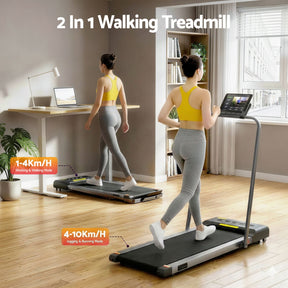 Everfit 2-in-1 Walking Pad Treadmill Under Desk Home Fitness Grey - SportZone.co.nz