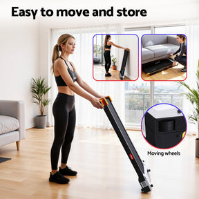 Everfit 2-in-1 Walking Pad Treadmill with Massage Function 380mm Black - SportZone.co.nz