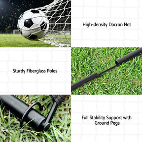 Everfit 2m Football Soccer Net Portable Goal Net Rebounder Sports Training - SportZone.co.nz