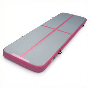 Everfit 3m x 1m Air Track Mat Gymnastic Tumbling Pink and Grey