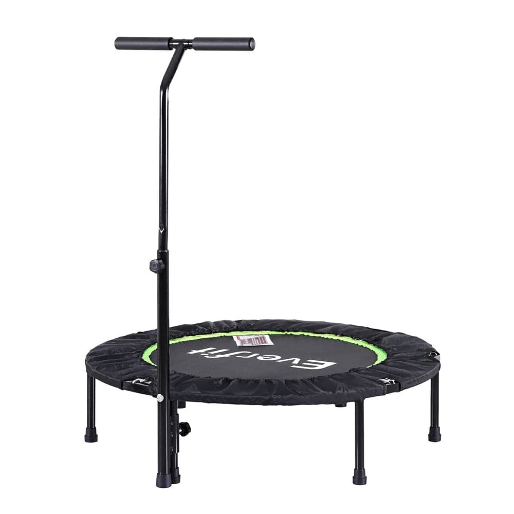 Everfit 40inch Fitness Foldable Trampoline Jumping Rebounder Home Gym Handrail - SportZone.co.nz
