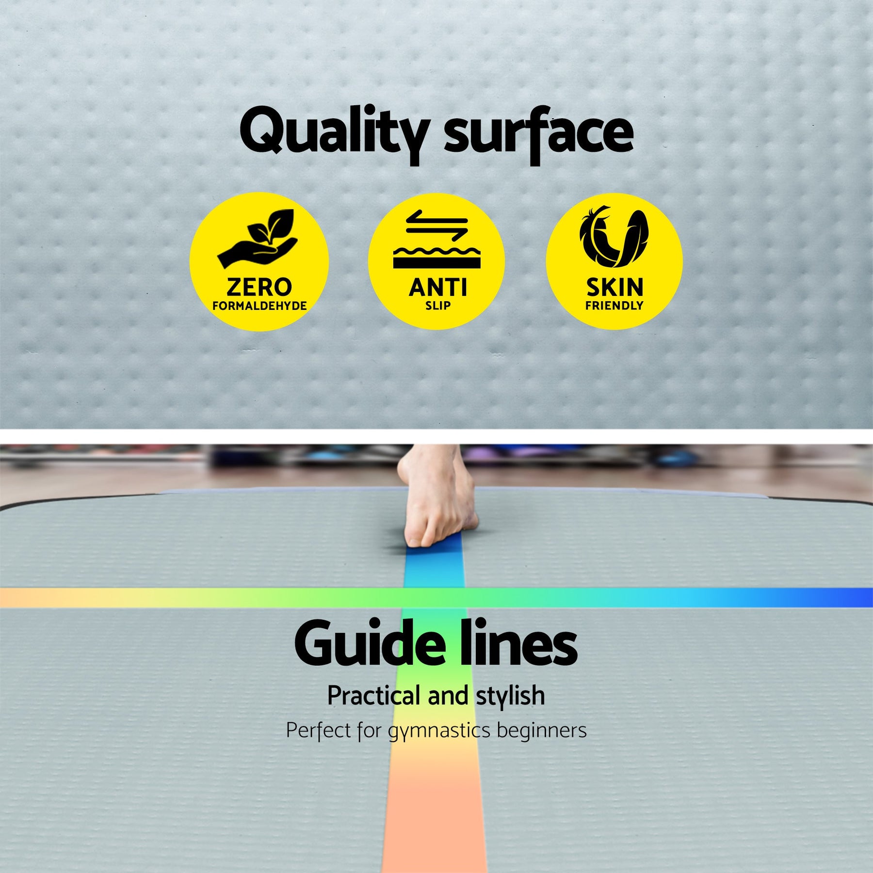 Everfit 4M Air Track Gymnastics Tumbling Exercise Cheerleading Mat Inflatable - SportZone.co.nz