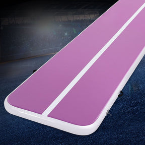 Everfit 4M Air Track Gymnastics Tumbling Exercise Cheerleading Mat Inflatable Purple - SportZone.co.nz