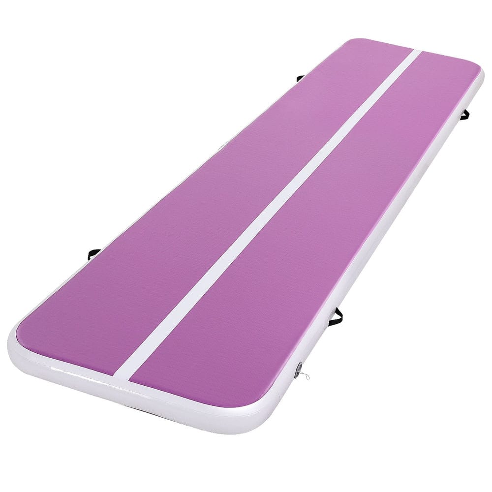 Everfit 4M Air Track Gymnastics Tumbling Exercise Cheerleading Mat Inflatable Purple - SportZone.co.nz