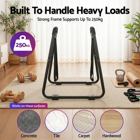 Everfit Dip Station Parallel Bars Heavy Duty Home Gym Stand Calisthenics Black - SportZone.co.nz