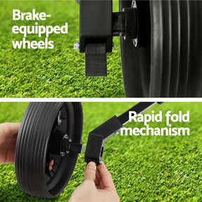 Everfit Golf Buggy Quick Folding Trolley Golf Cart Trolley 2 Wheels Cup Holder - SportZone.co.nz