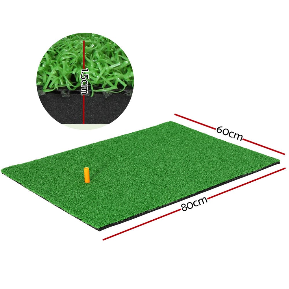 Everfit Golf Hitting Practice Mat Portable Driving Range Training Aid 80x60cm - SportZone.co.nz