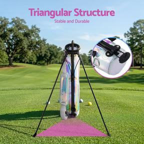 Everfit Golf Stand Bag Lightweight Sunday Pitch And Putt Bag Holographic - SportZone.co.nz