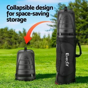 Everfit Golf Travel Bags for Airlines with Wheels Golf Clubs Hard Case Foldable - SportZone.co.nz