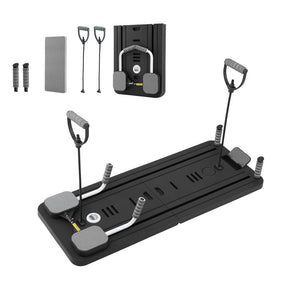 Everfit Pilates Reformer Abdominal Exercise Board Push Up Set Fitness Black - SportZone.co.nz