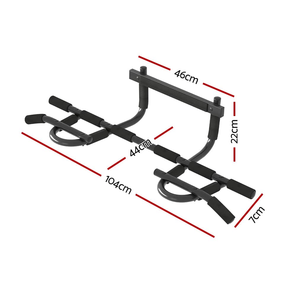 Everfit Pull Up Bar 104CM Doorway Chin Up Horizontal Bar Gym - SportZone.co.nz