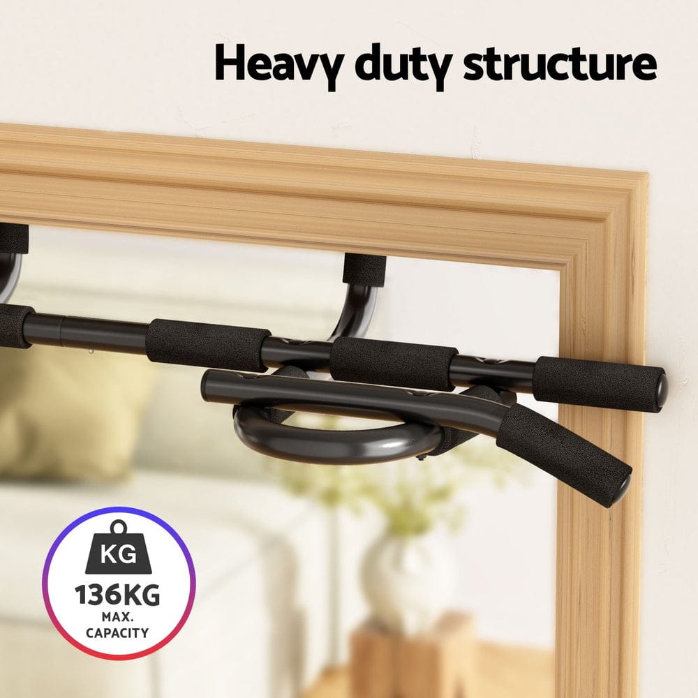Everfit Pull Up Bar 104CM Doorway Chin Up Horizontal Bar Gym - SportZone.co.nz