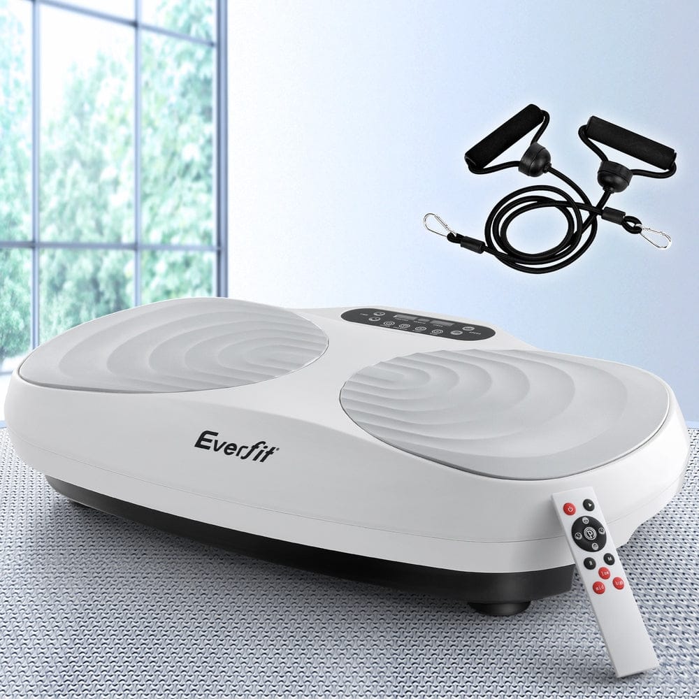 Everfit Vibration Machine Vertical Rhythm Platform Resistance Rope Home Workout - SportZone.co.nz