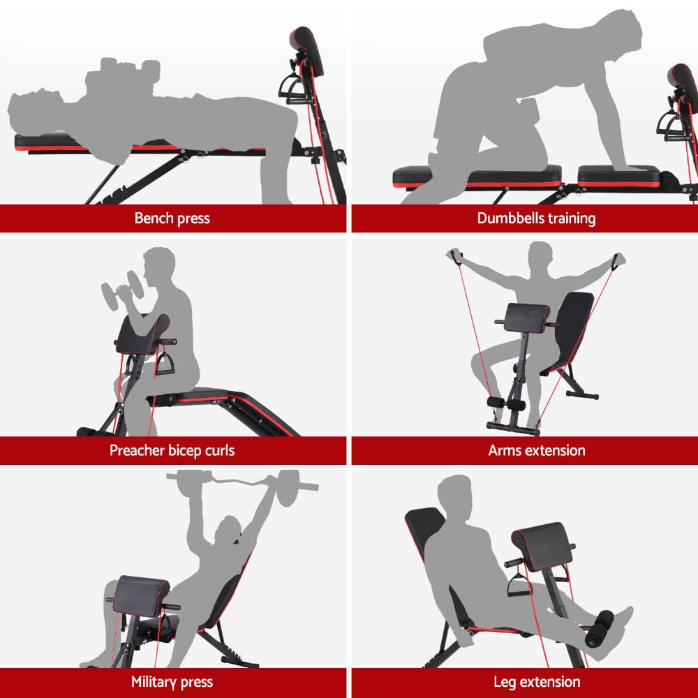 Everfit Weight Bench Adjustable Preacher Curl Bench Press Dumbbell Stool 260kg - SportZone.co.nz