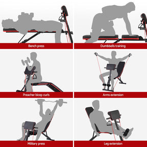 Everfit Weight Bench Adjustable Preacher Curl Bench Press Dumbbell Stool 260kg - SportZone.co.nz
