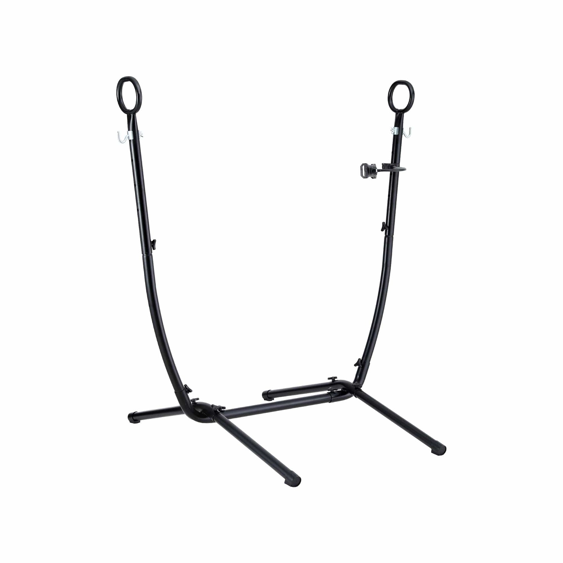 Gardeon Hammock Chair Stand Iron Frame w/ Phone Holder Black - SportZone.co.nz