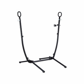 Gardeon Hammock Chair Stand Iron Frame w/ Phone Holder Black - SportZone.co.nz