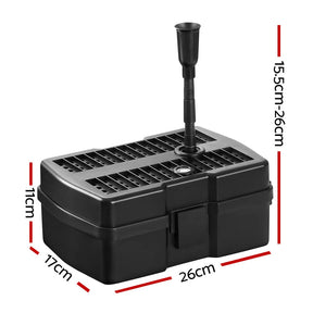 Gardeon Solar Pond Pump Water Fountain Filter Box Submersible Outdoor Pool 6.6FT - SportZone.co.nz