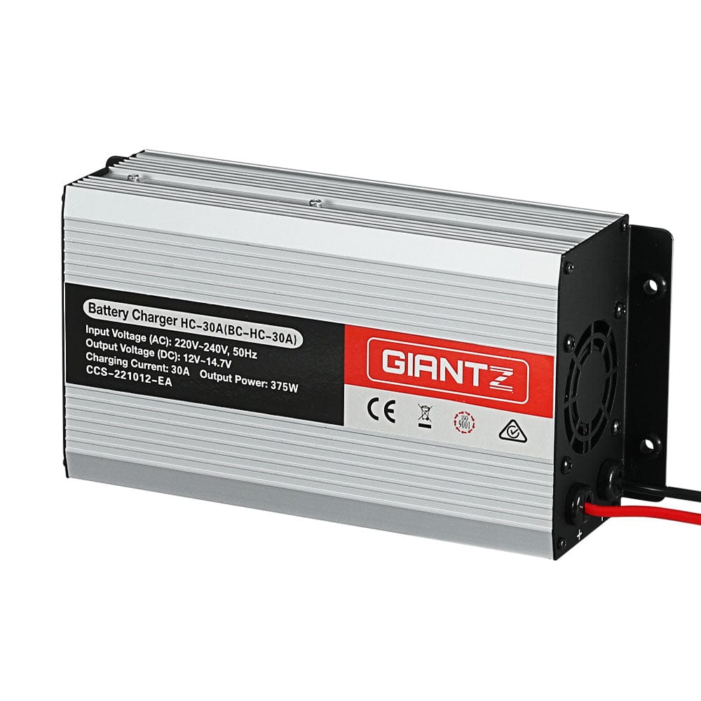 Giantz 12V 30A Car Battery Charger 30Amp ATV 4WD Boat Caravan - SportZone.co.nz