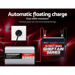 Giantz 12V 30A Car Battery Charger 30Amp ATV 4WD Boat Caravan - SportZone.co.nz