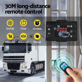 Giantz 12V 5KW Diesel Air Heater with Remote Control for Cars, RVs, and Indoor Use - SportZone.co.nz