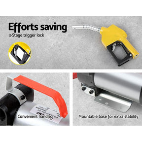 Giantz 12V Diesel Transfer Pump Extractor Oil Fuel Electric Bowser Auto Trigger - SportZone.co.nz