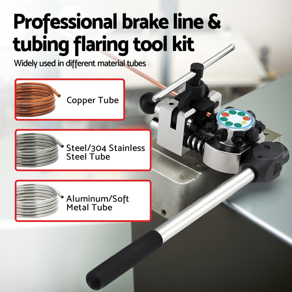 Giantz 45° Brake Line Flaring Tool Kit for 3/16" - 3/8" Tubing with Cutter - SportZone.co.nz