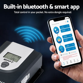 Giantz 50A MPPT Solar Charge Controller Auto 12V/24V Battery Regulator Bluetooth - SportZone.co.nz
