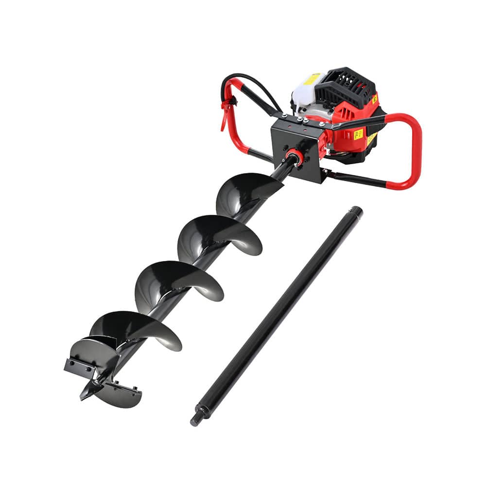 Giantz 65CC Post Hole Digger 200mm Petrol Drill Auger Extension Bits - SportZone.co.nz