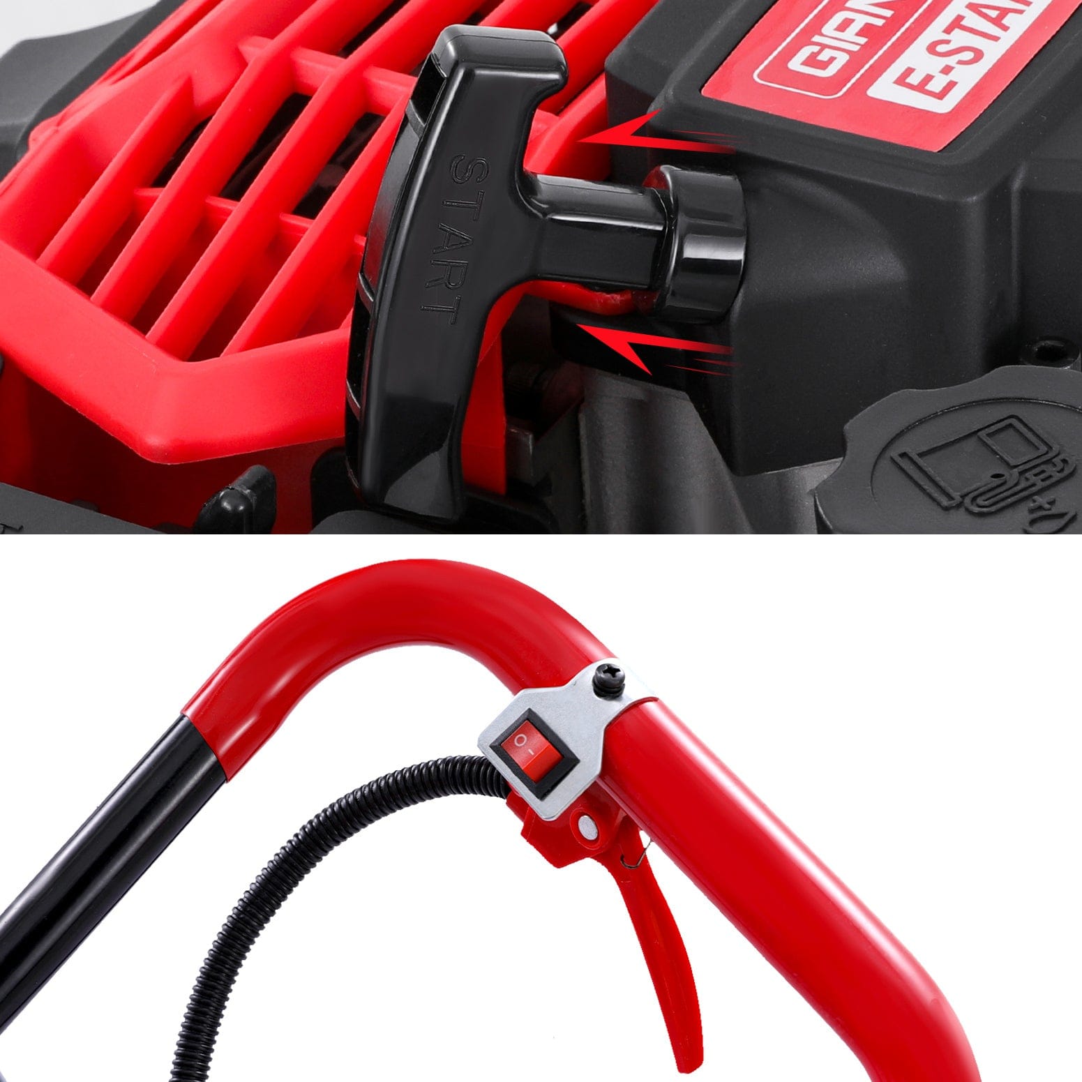 Giantz 65CC Post Hole Digger Motor Only Petrol Engine Red - SportZone.co.nz