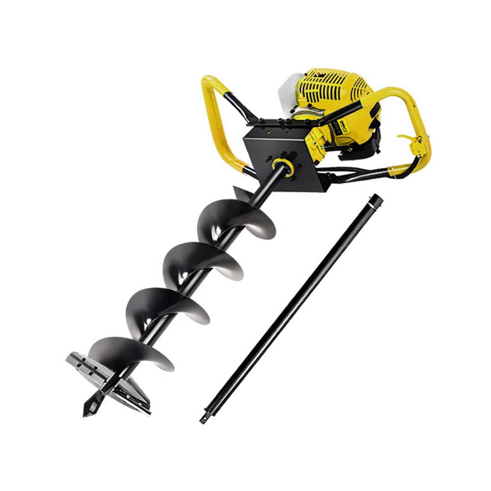 Giantz 80CC Post Hole Digger 200mm Petrol Drill Auger Extension Bits - SportZone.co.nz