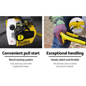 Giantz 80CC Post Hole Digger Motor Only Petrol Engine Yellow - SportZone.co.nz