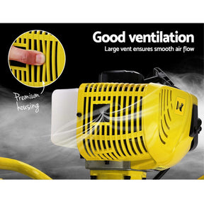 Giantz 80CC Post Hole Digger Motor Only Petrol Engine Yellow - SportZone.co.nz