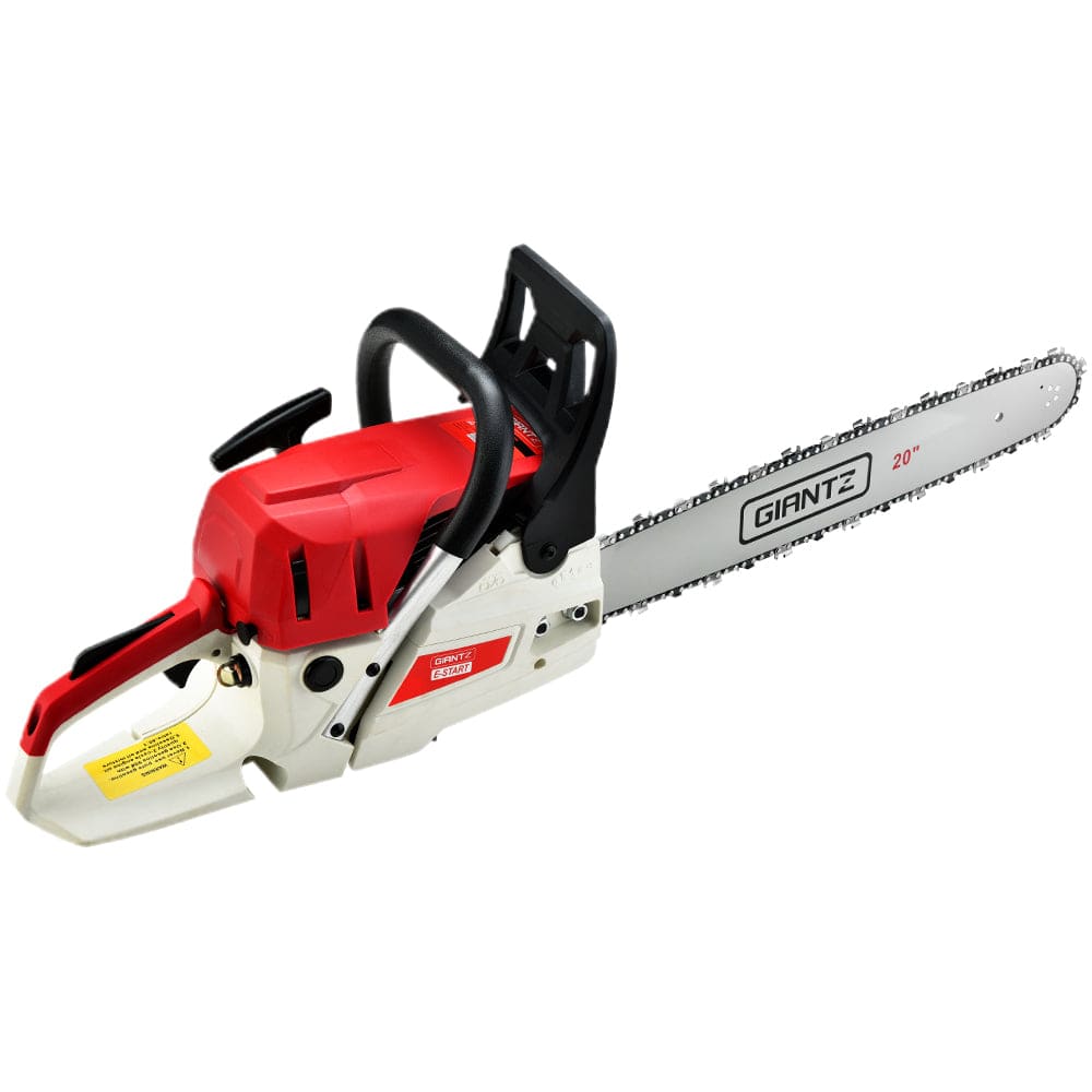 Giantz Chainsaw Petrol 62CC 20" Bar Commercial E - Start Pruning Chain Saw - SportZone.co.nz