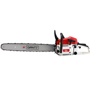 Giantz Chainsaw Petrol 62CC 24" Bar Commercial E - Start Pruning Chain Saw - SportZone.co.nz